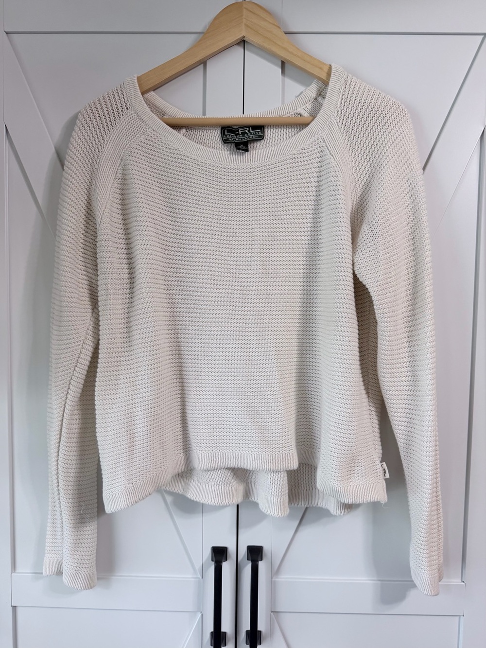100% cotton y2k Lauren Ralph Lauren knit sweater - size XL